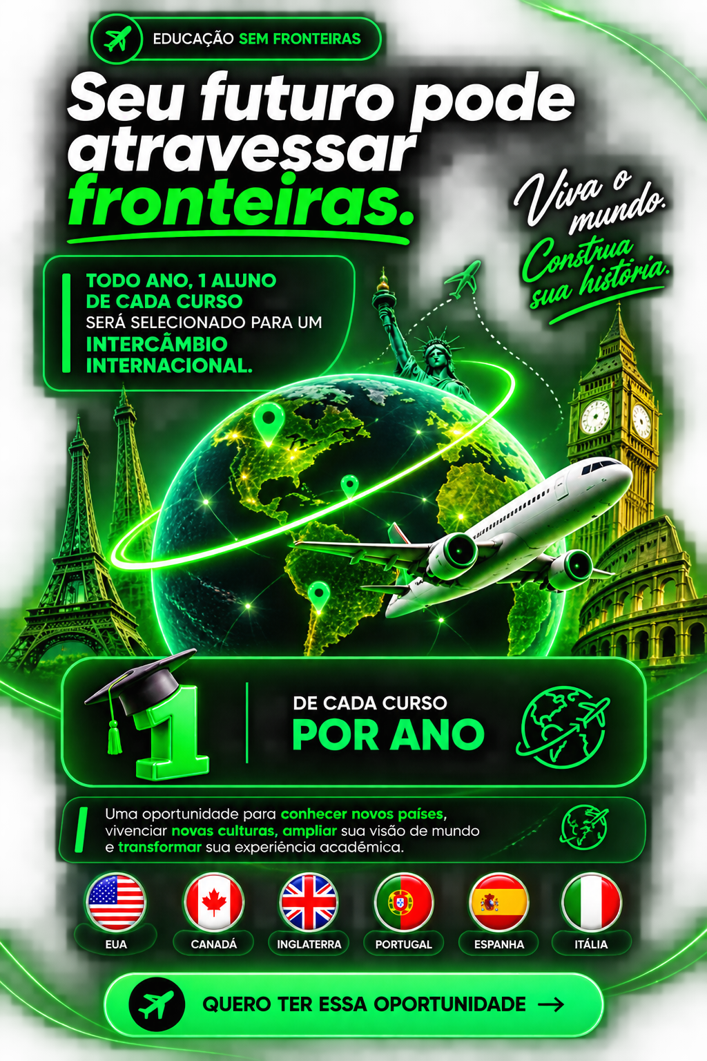 Seu futuro pode atravessar fronteiras